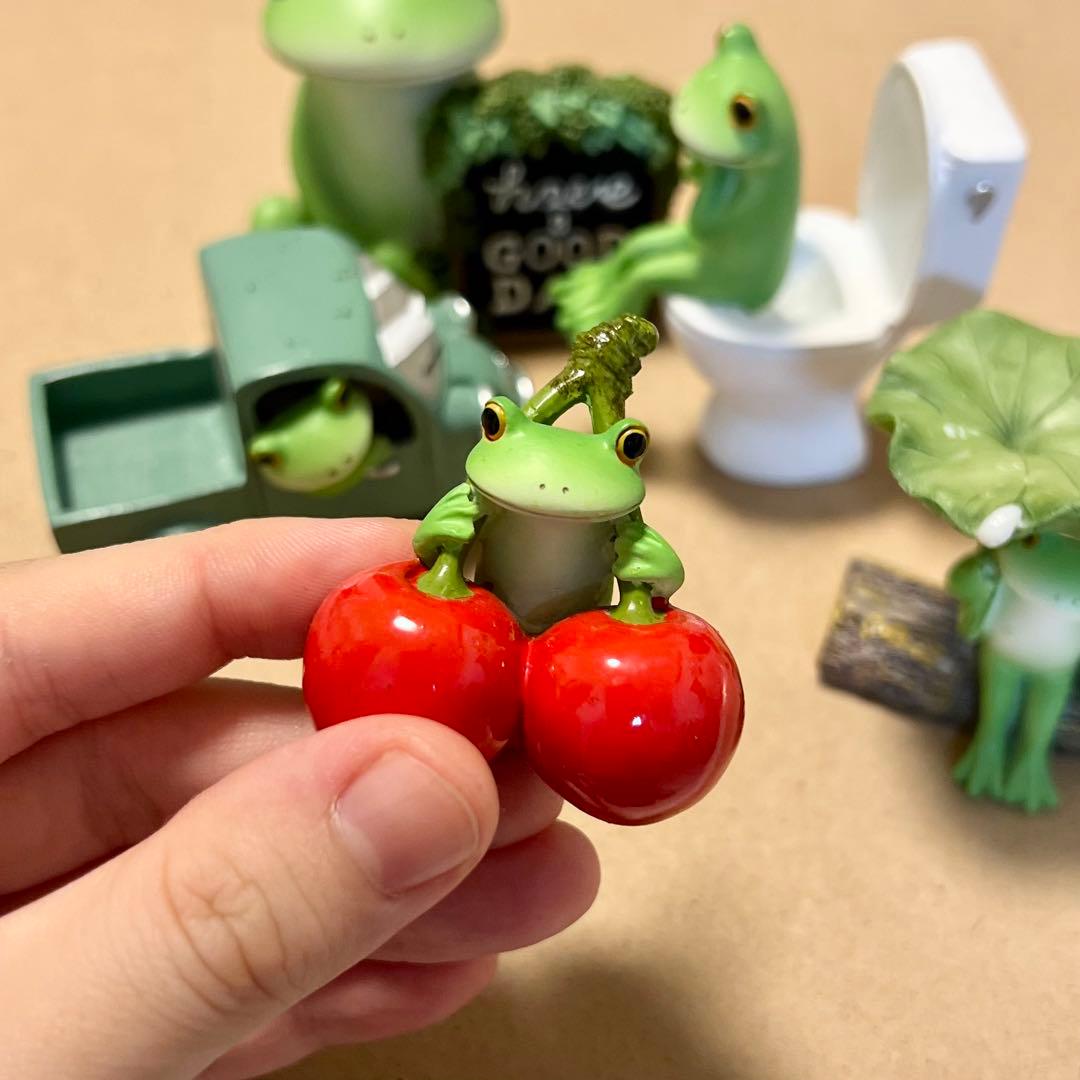【美品】カエルのオーナメント5点セット