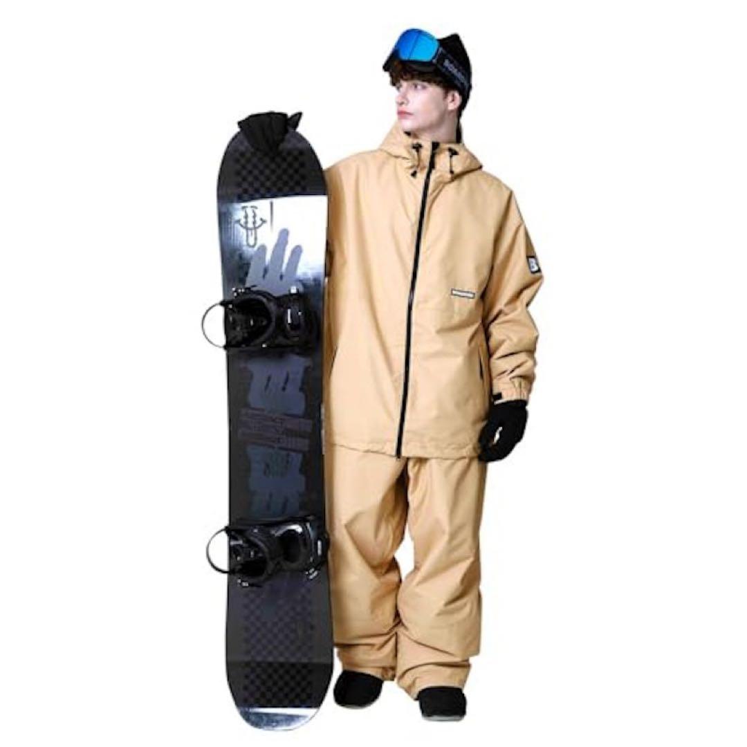 BOADEE ベージュ スノーボードウェア 上下セット