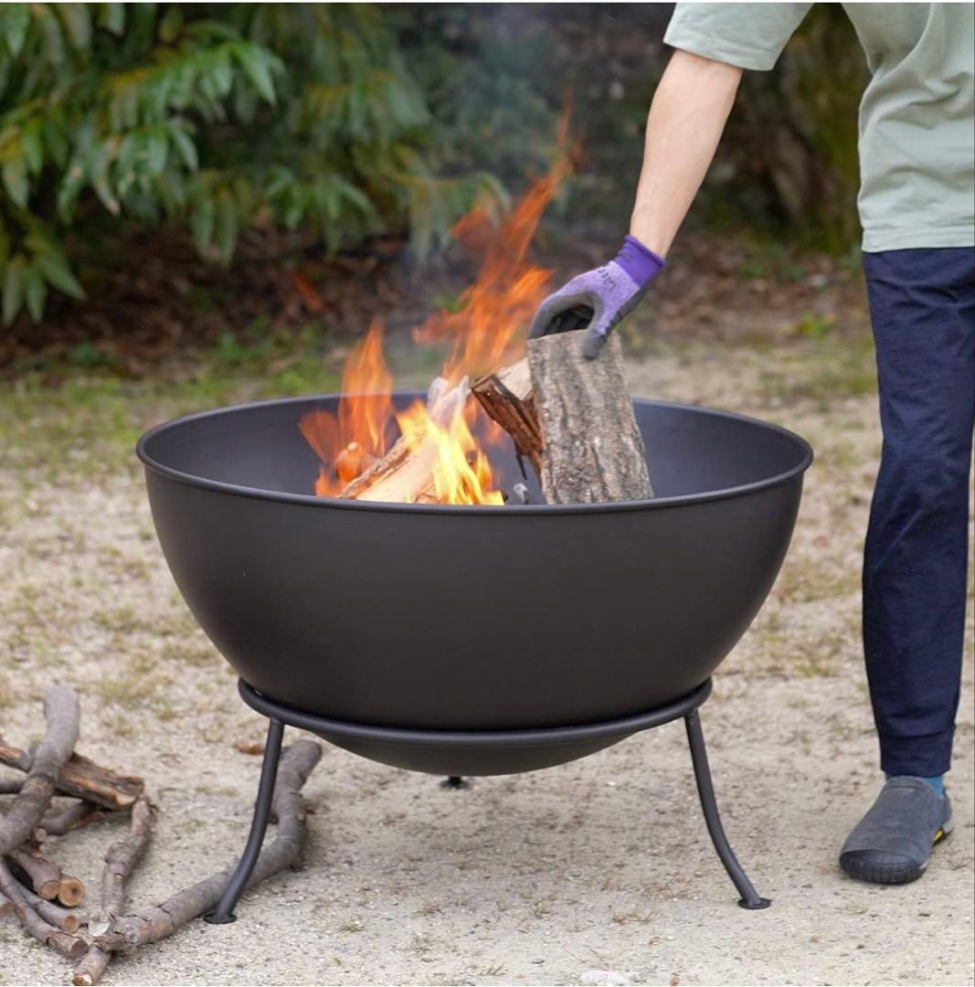 B 新品 アウトレット ファイヤーピット ボウル 81cm 焚き火台 大型 深型