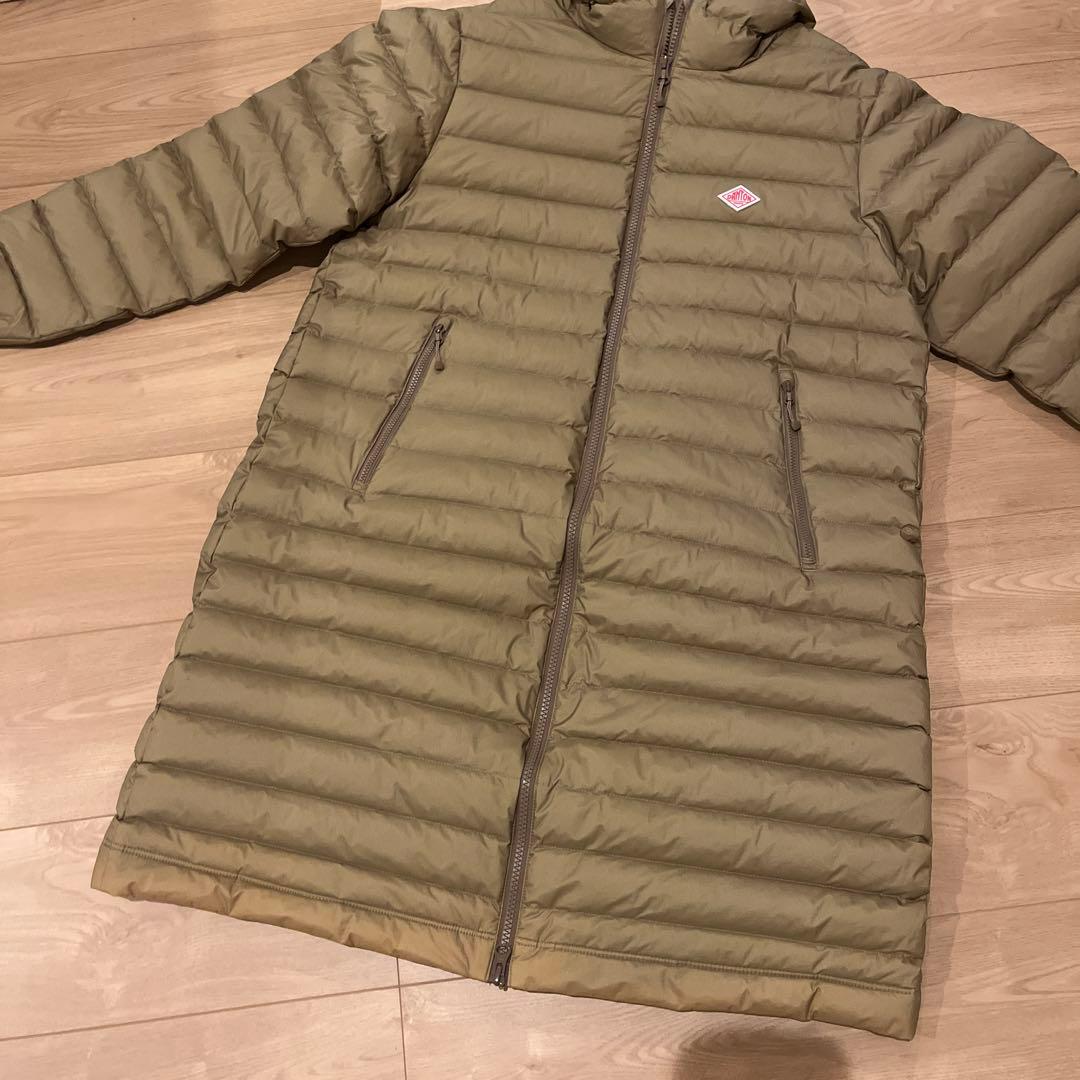 DANTON ナイロンタフタミドルダウンフーデッドコート　ベージュ　36