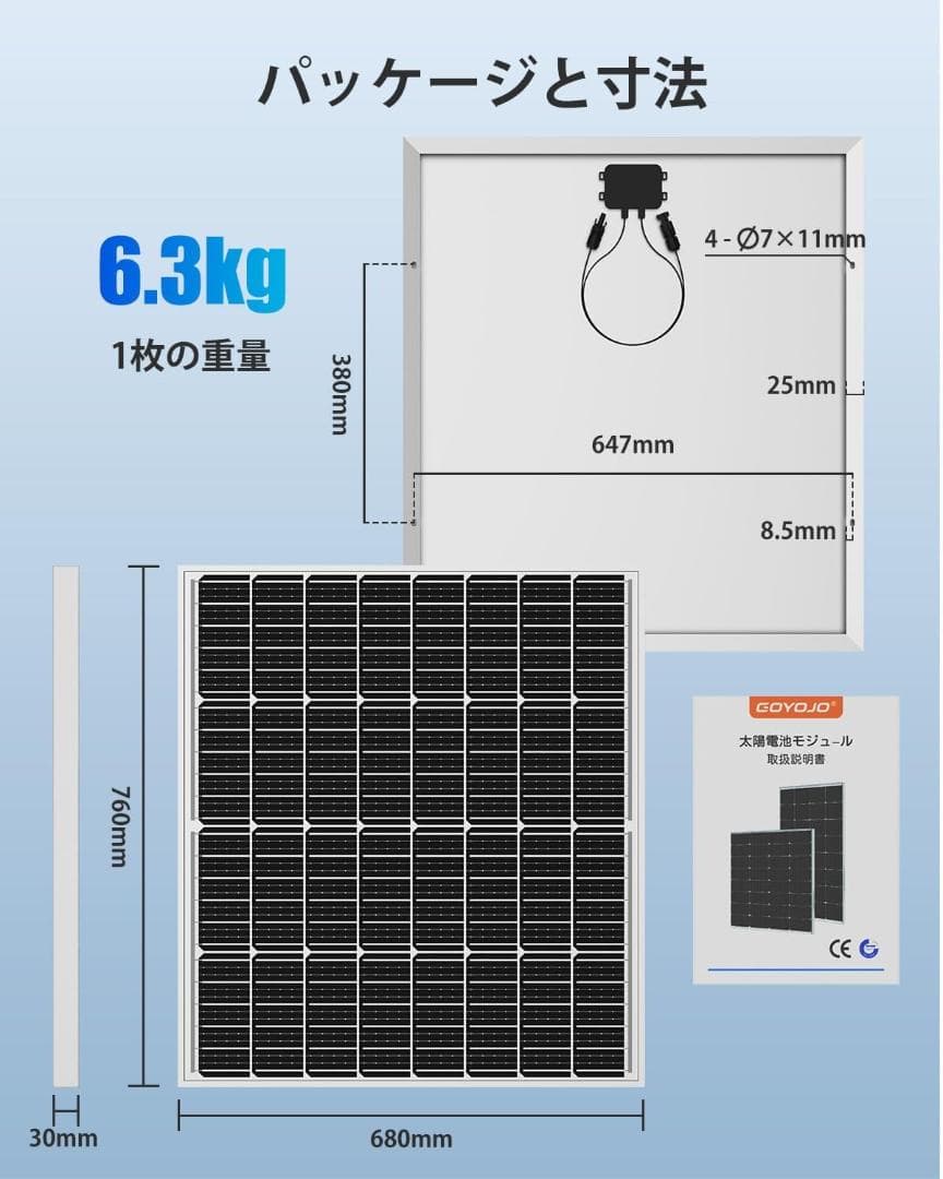 【訳あり】ソーラーパネル 200w =100w×2枚 MC4コネクタ付属 新品