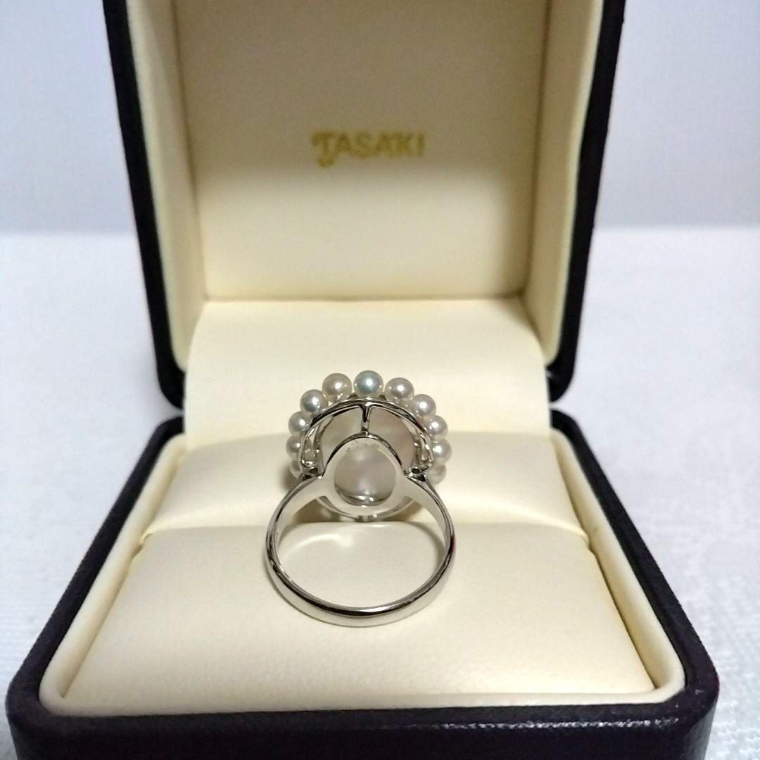 TASAKI 18KWG オーバルマベパール　クラシカルリング