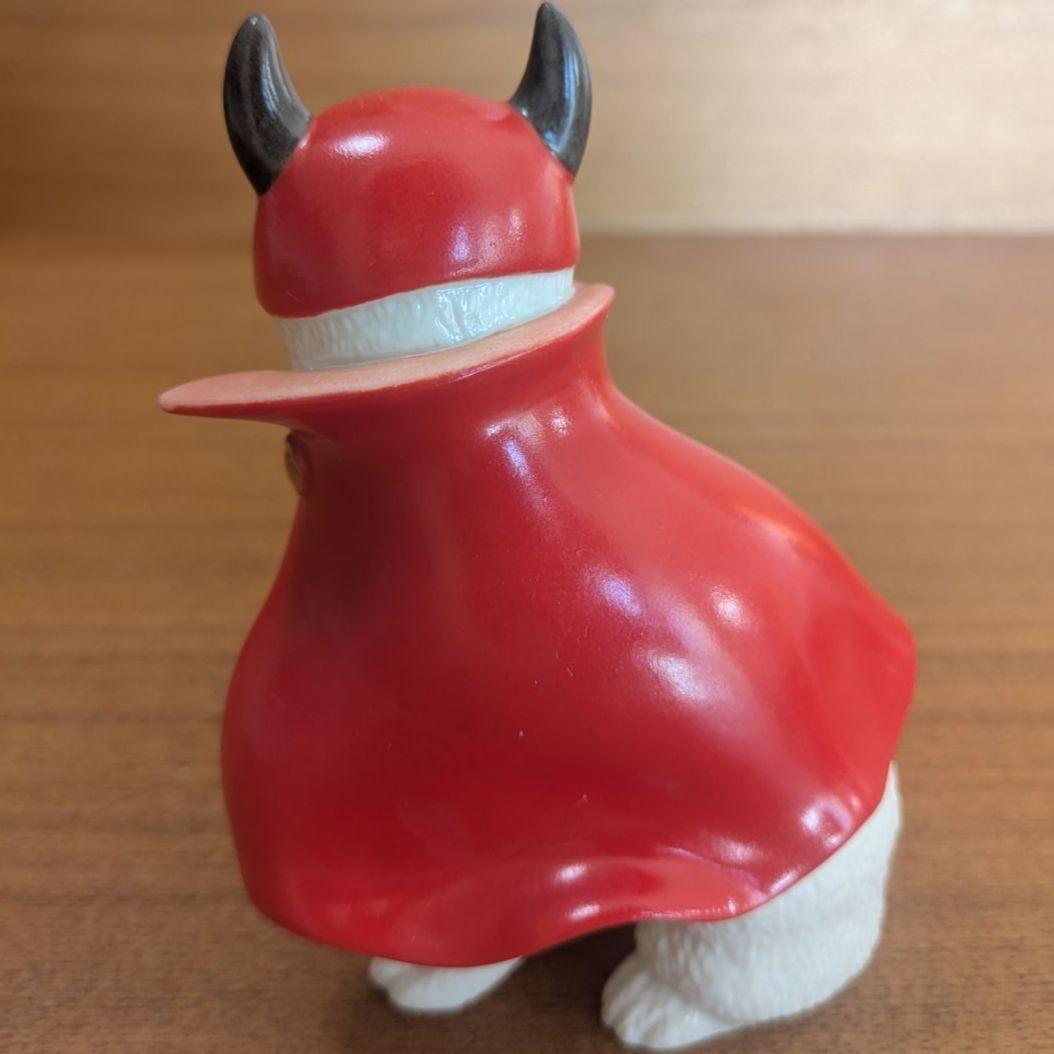 廃盤 レノックス LENOX 小悪魔 猫 フィギュリン 24K金彩 赤マント