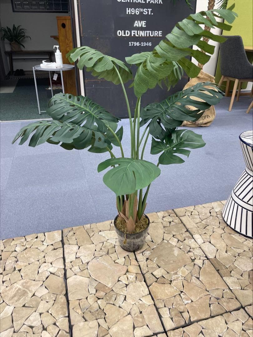 モンステラ フェイクグリーン 造花 観葉植物 玄関 賃貸インテリア ディスプレイ