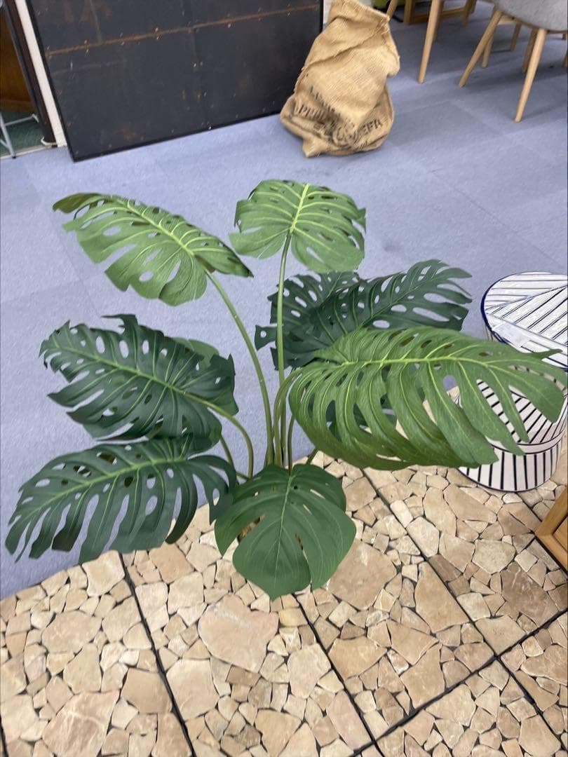 モンステラ フェイクグリーン 造花 観葉植物 玄関 賃貸インテリア ディスプレイ