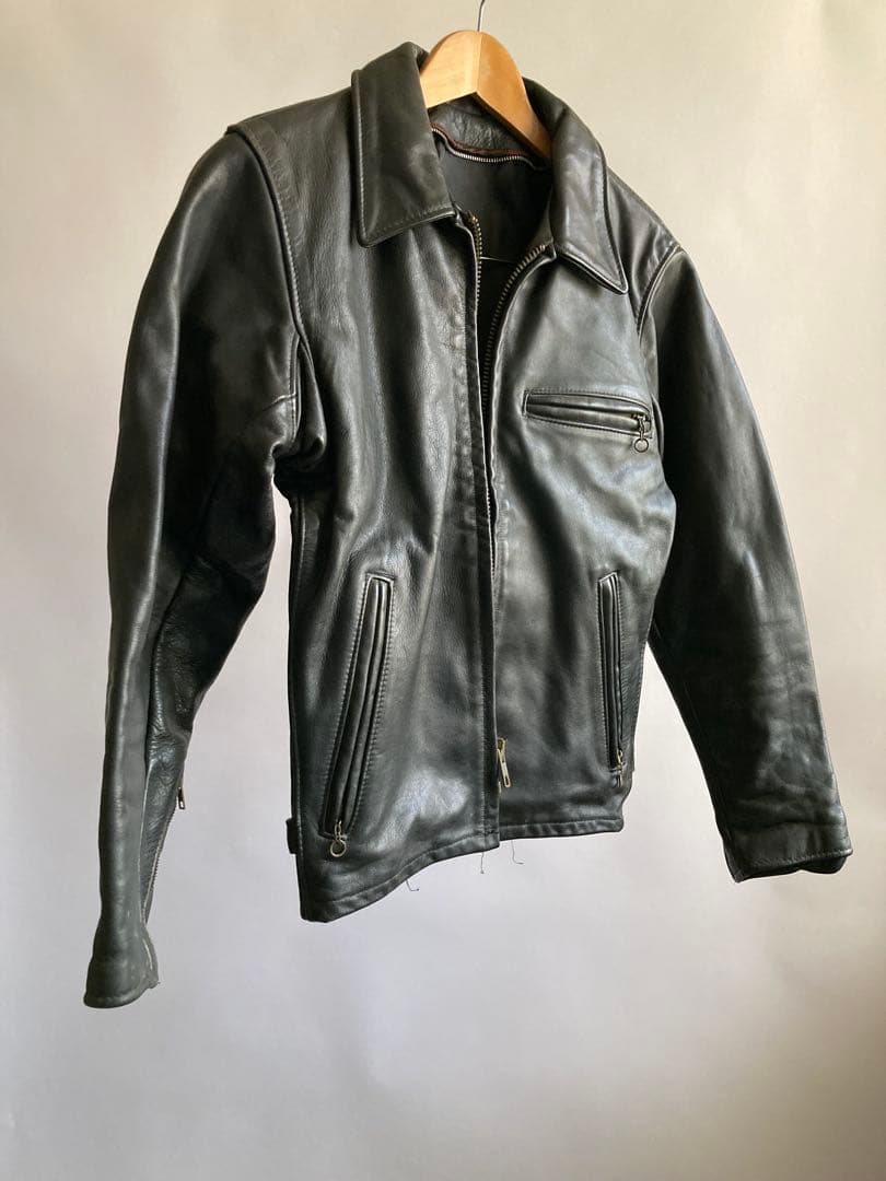 Schott ショット レザートラッカージャケット 本革 ブラック32