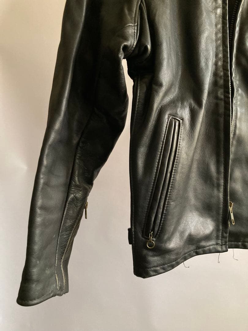 Schott ショット レザートラッカージャケット 本革 ブラック32