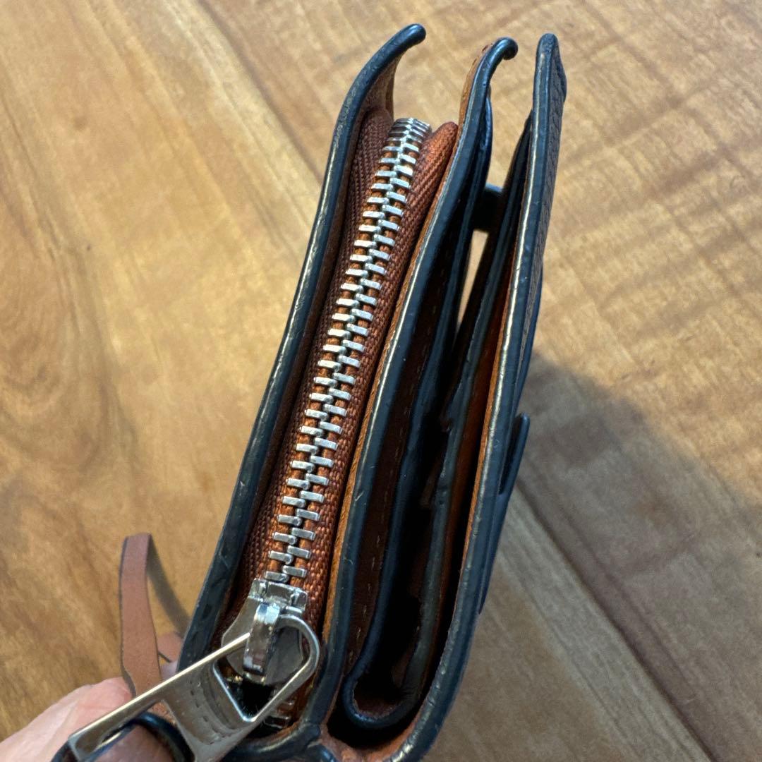 yuu@フォロー割り実施中‼️ 専用 LOEWE 二つ折り財布 ネイビー レザー