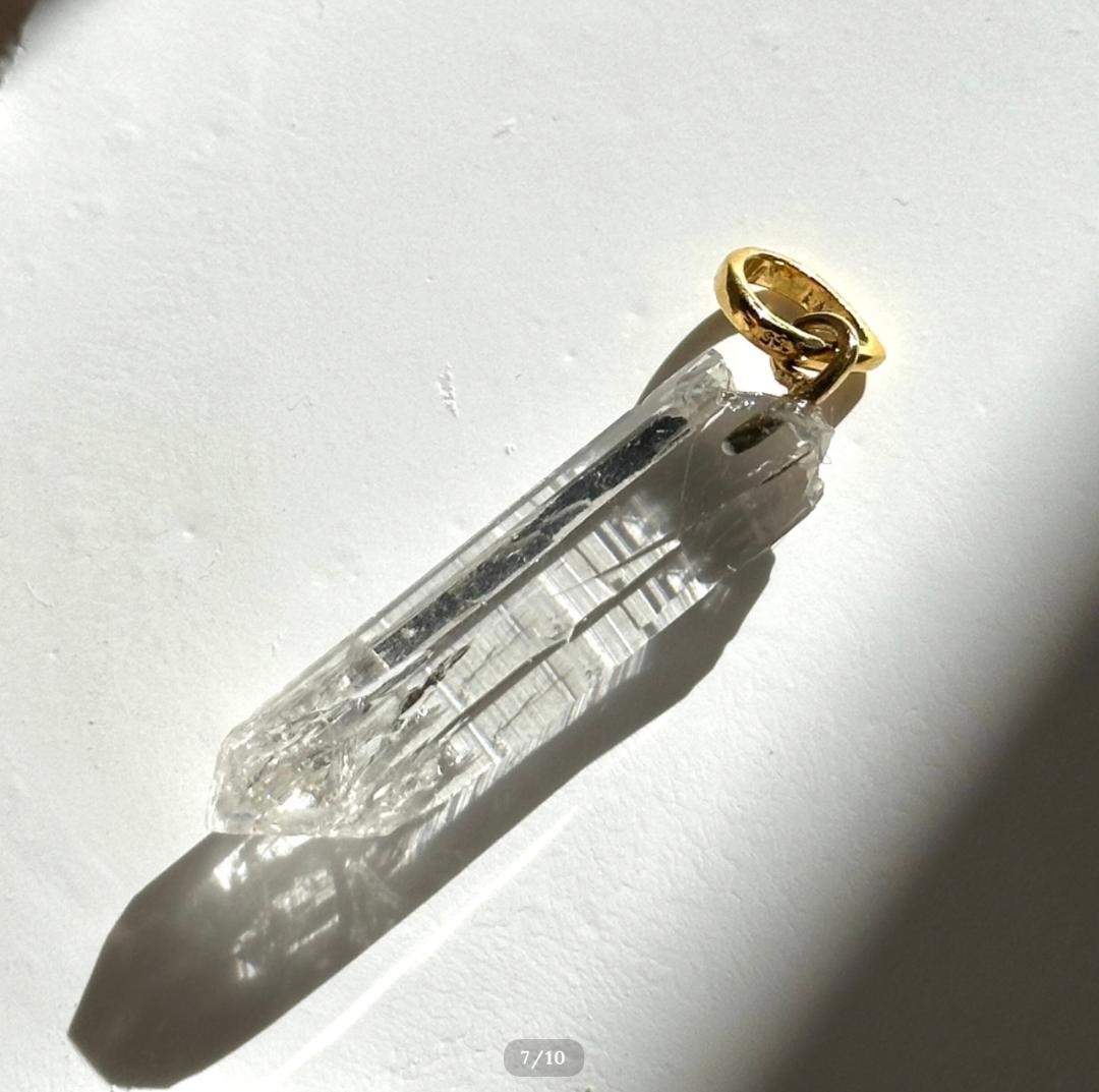 【マニハール水晶】ミニポイント ネックレス（SV925／Gold Plated）