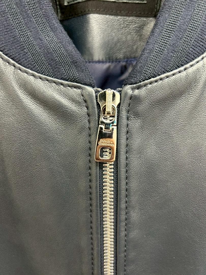 DOLCE & GABBANA（ドルチェ＆ガッバーナ）レザーブルゾン