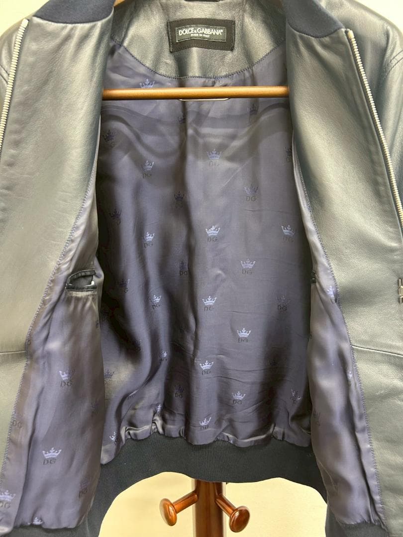 DOLCE & GABBANA（ドルチェ＆ガッバーナ）レザーブルゾン