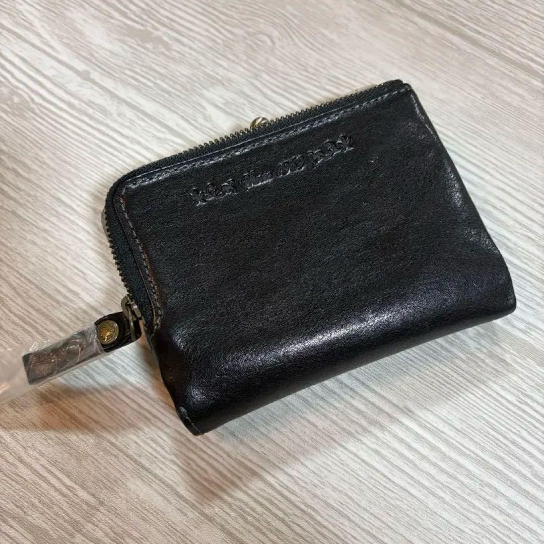 【新品】Dakota ピチカート 本革 がま口二つ折り財布　ネイビー