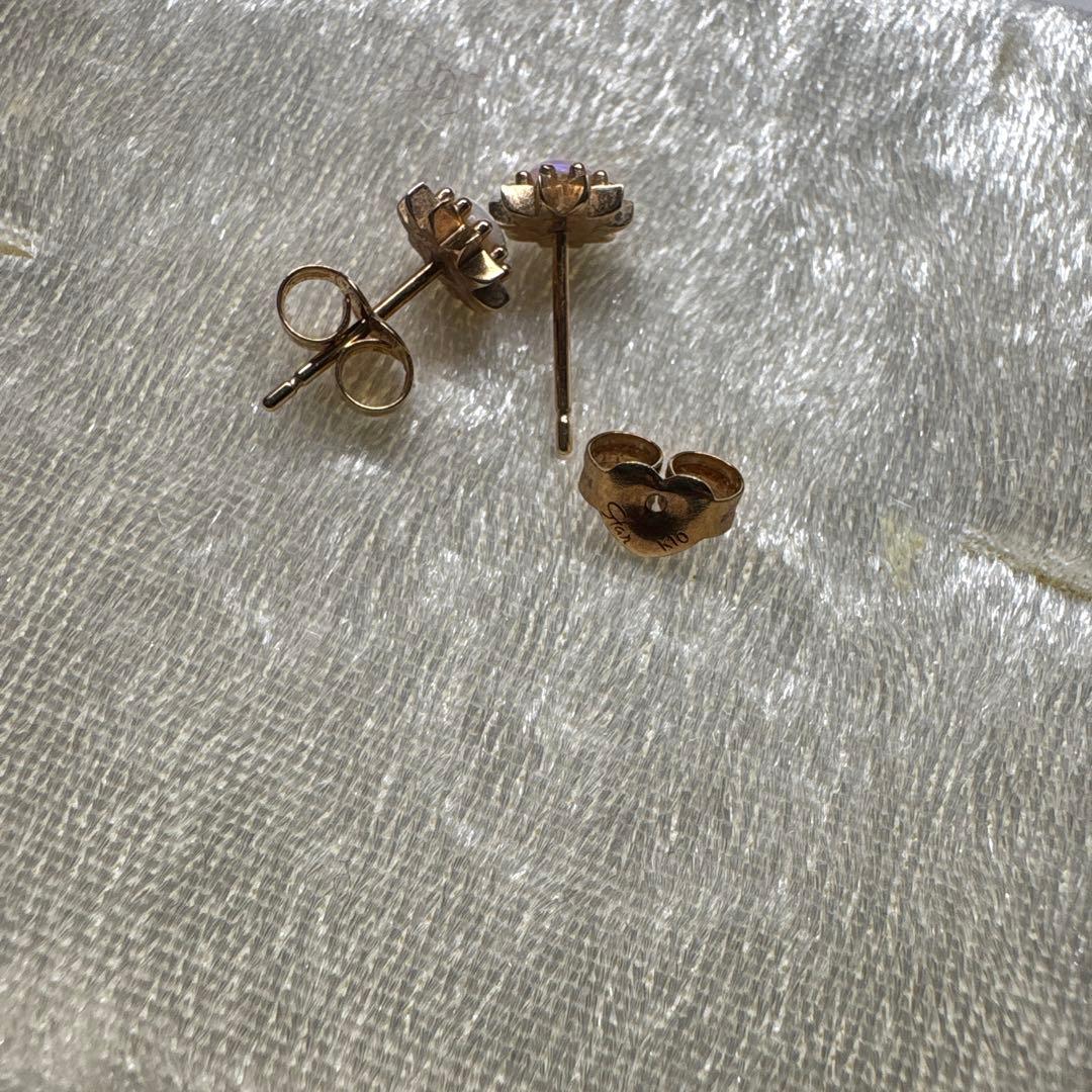 STAR JEWELRY K10ピアス オパール