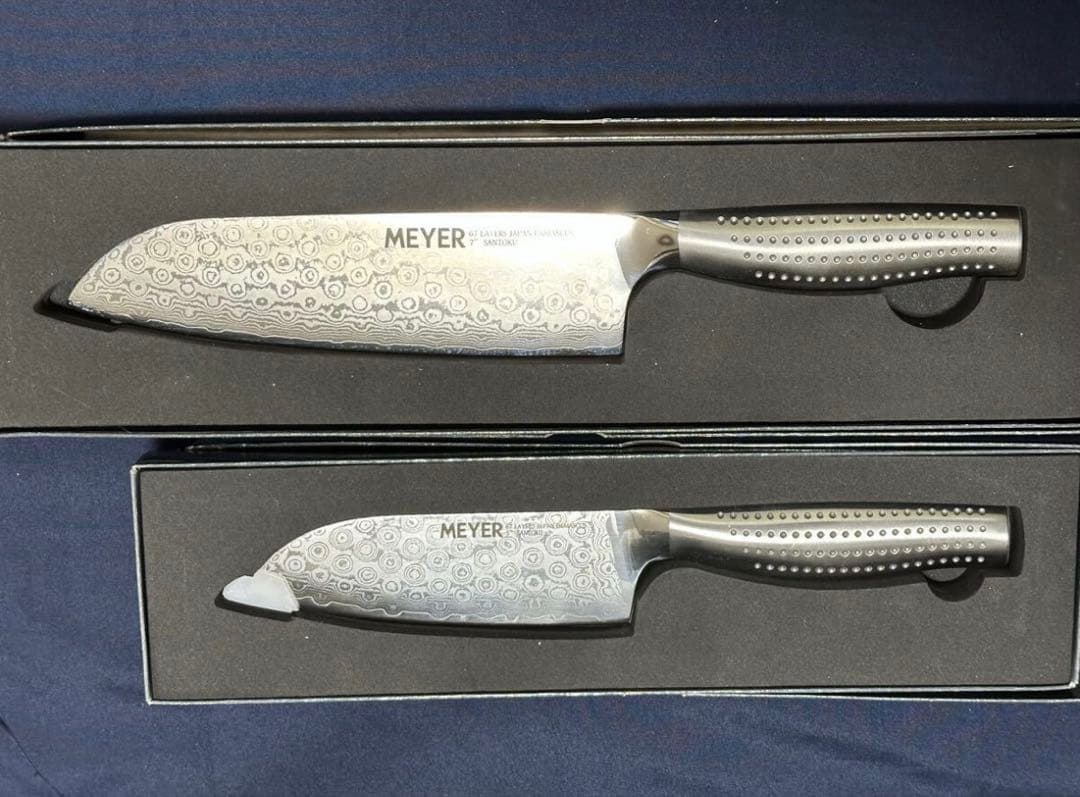 MEYER マイヤー／三徳包丁 ダマスカス鋼 18cm・13cm 2本セット