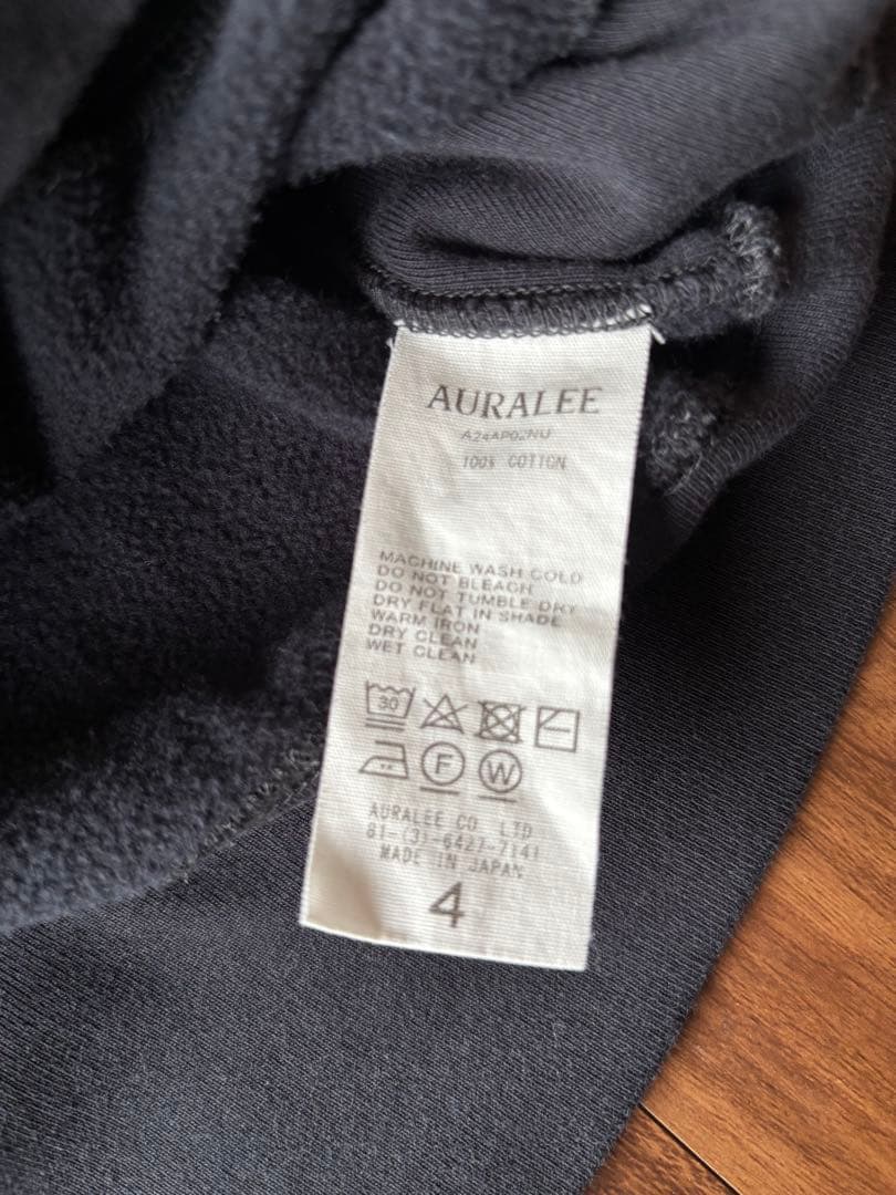 AURALEE　スエットブラック　24FW サイズ4