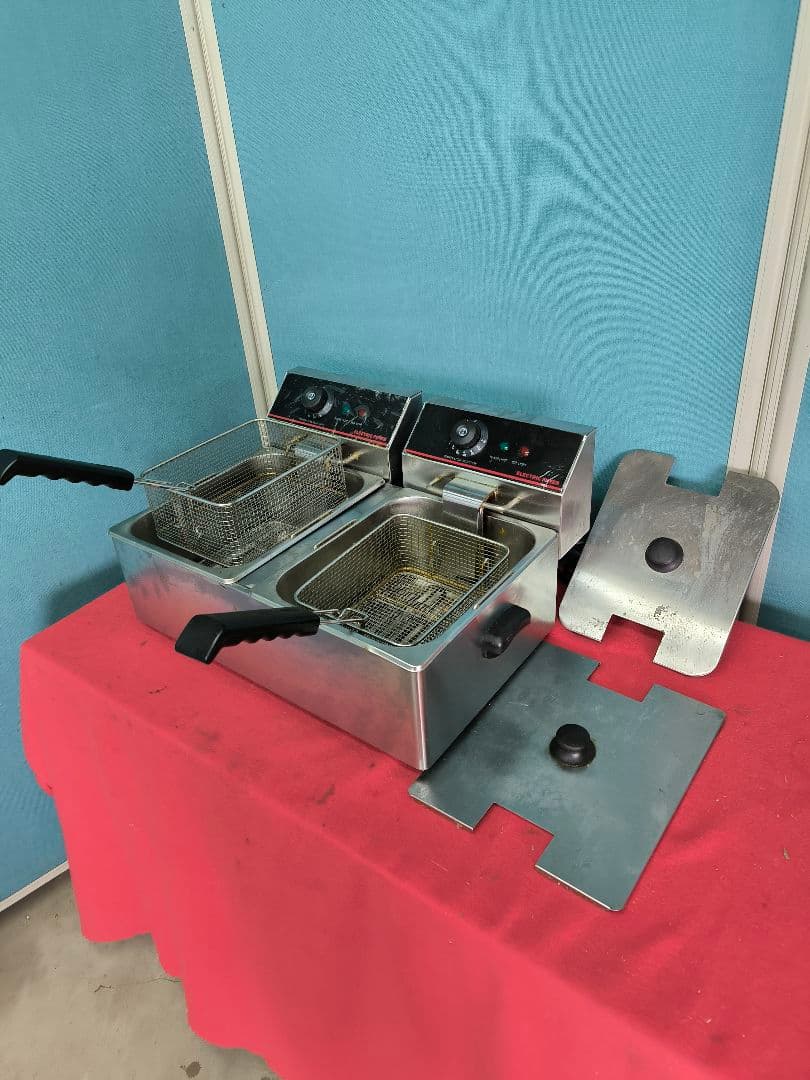 ダイシン　二槽式電気フライヤー　6Lｘ2　　卓上ミニフライヤー　FL-DS6W