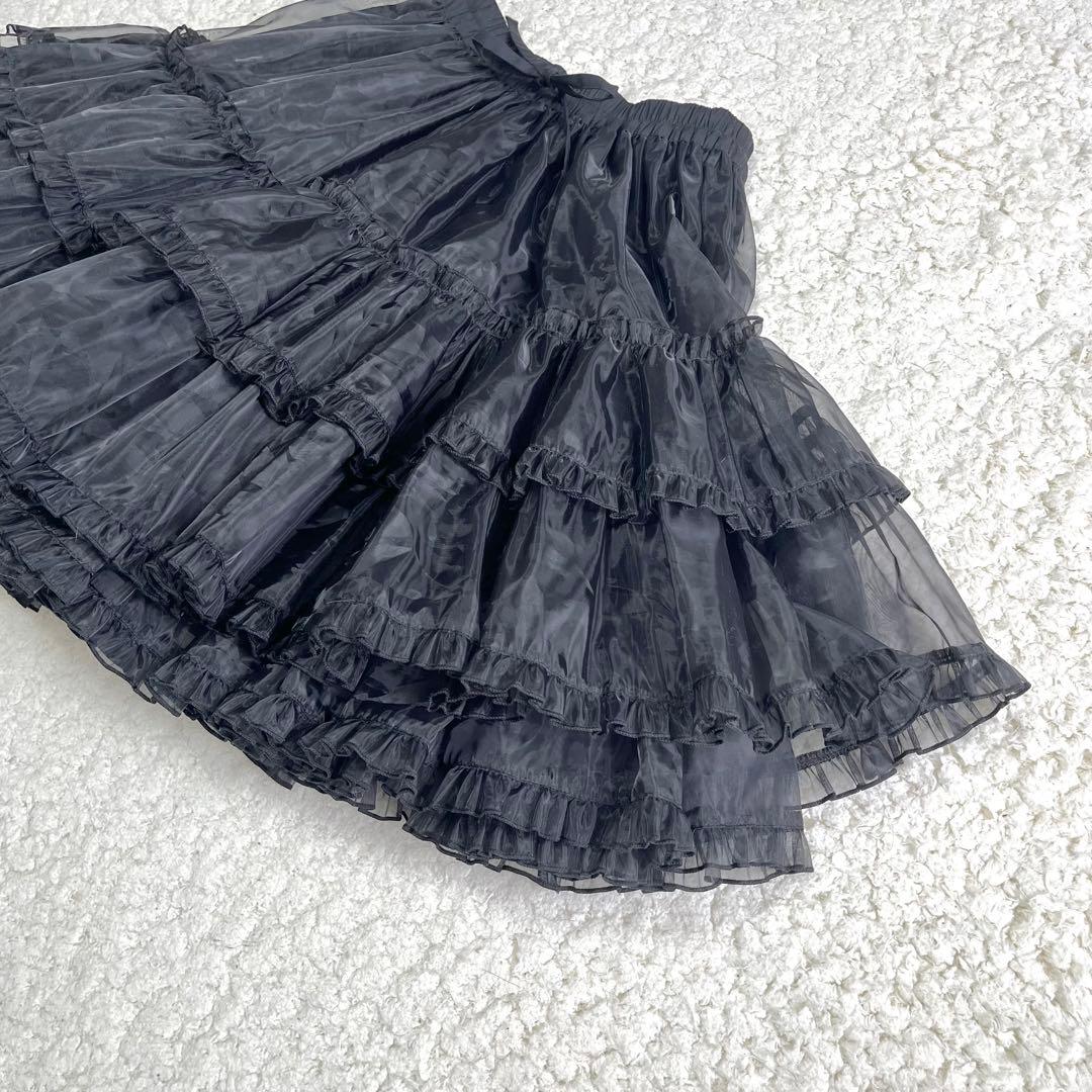 【美品✨️】メタモルフォーゼ　オーガンジーフリルパニエ　黒