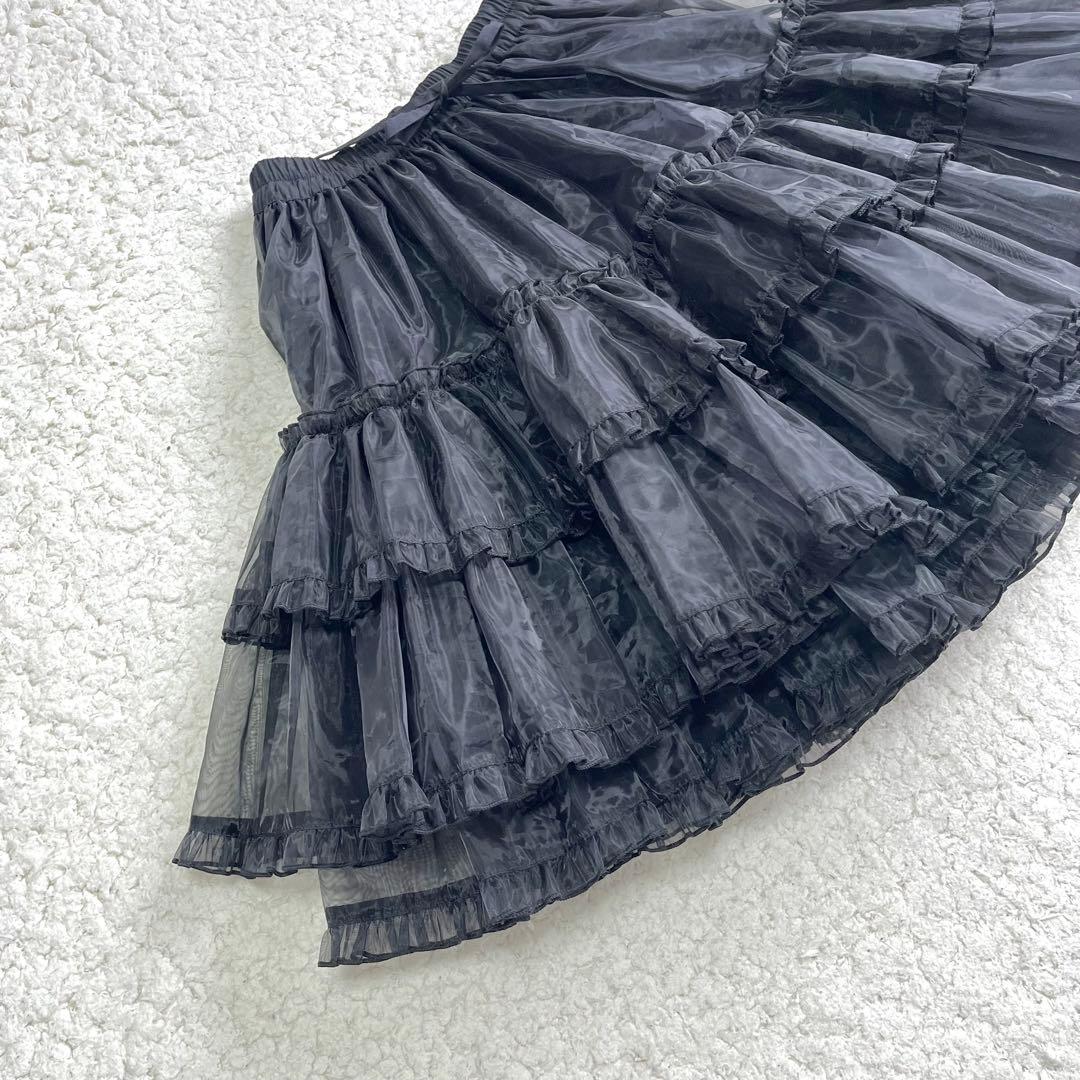 【美品✨️】メタモルフォーゼ　オーガンジーフリルパニエ　黒