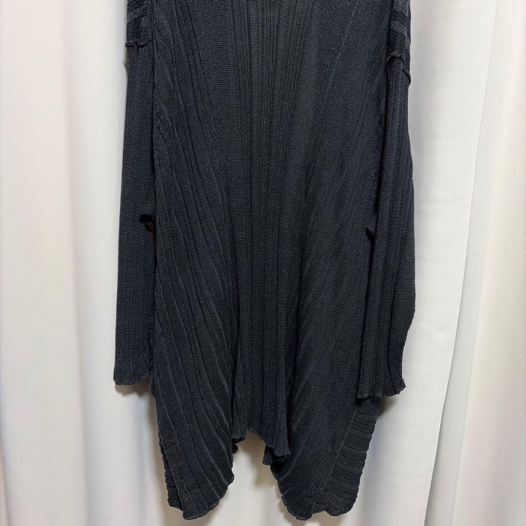 【タグ付き】21AW Yohji Yamamoto リネン混 ロングカーディガン