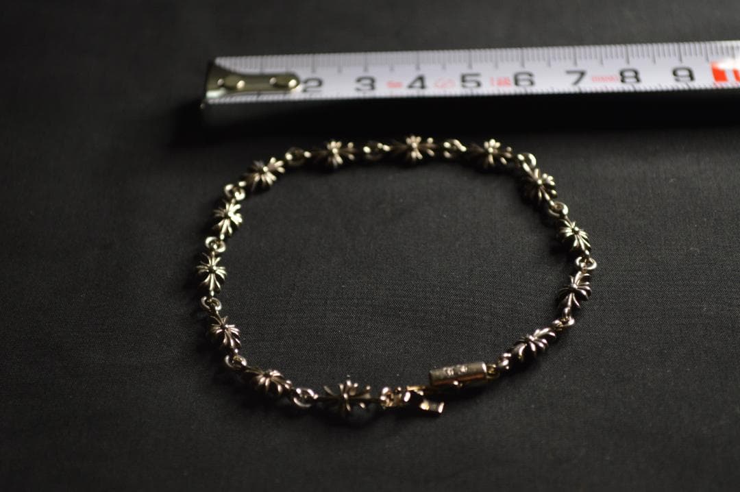 【美品】クロムハーツ 　シルバーブレスレット TINY E CH PLUS