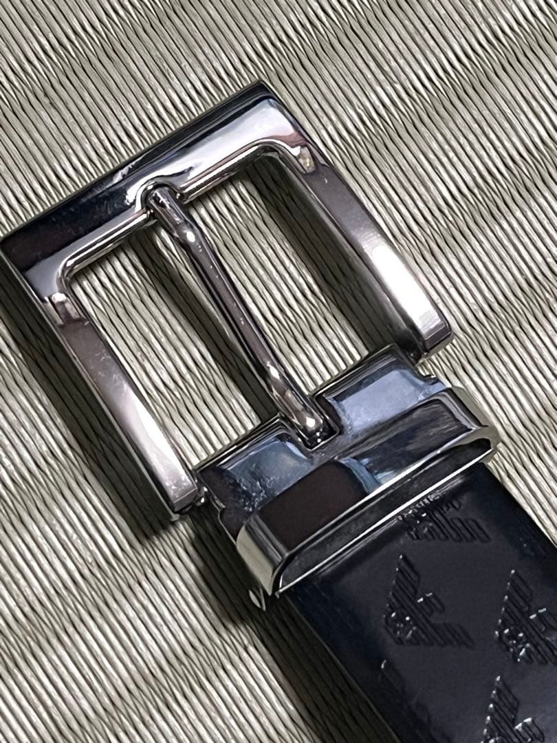 “美品” EMPORIO ARMANI レザーベルト　ブラック