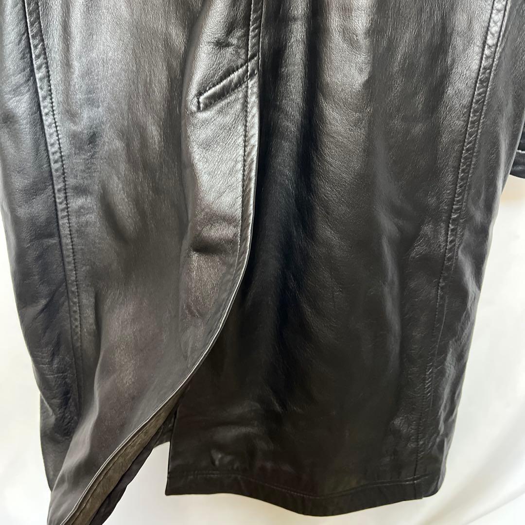 MEN’S TENORAS メンズティノラス ラムレザー コート 黒LLARGE