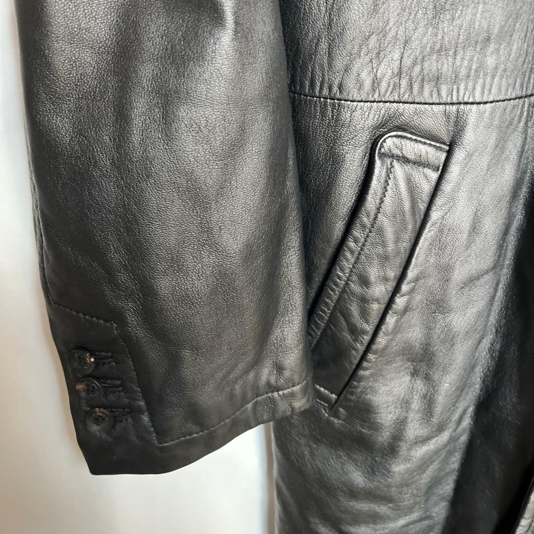 MEN’S TENORAS メンズティノラス ラムレザー コート 黒LLARGE