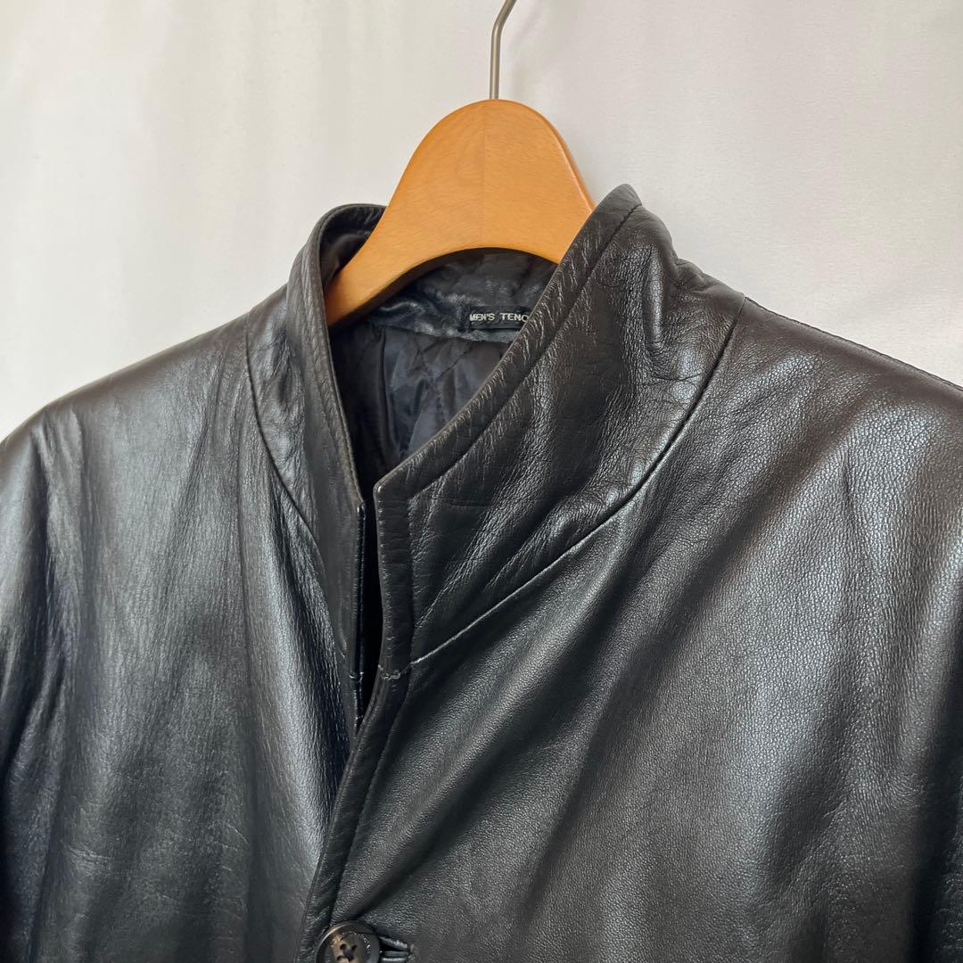 MEN’S TENORAS メンズティノラス ラムレザー コート 黒LLARGE