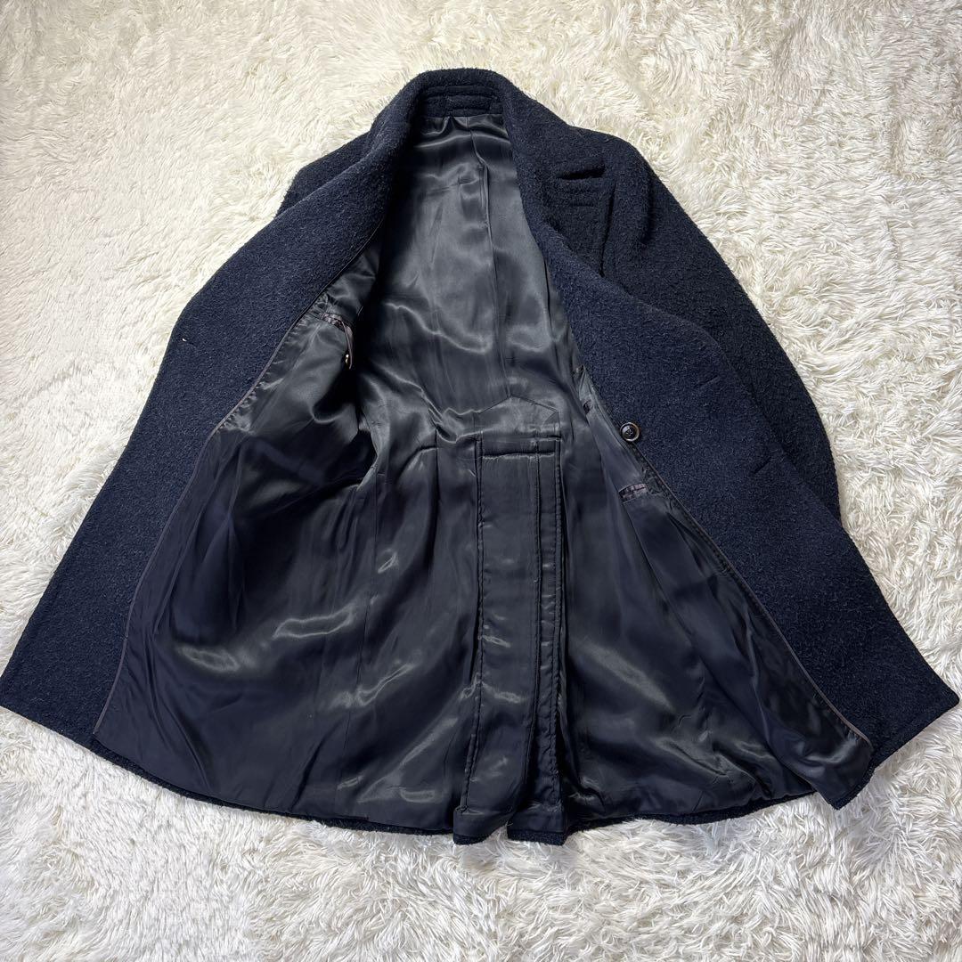 LARDINI ラルディーニ チェスターコート ダブルブレスト ネイビー Ｌ