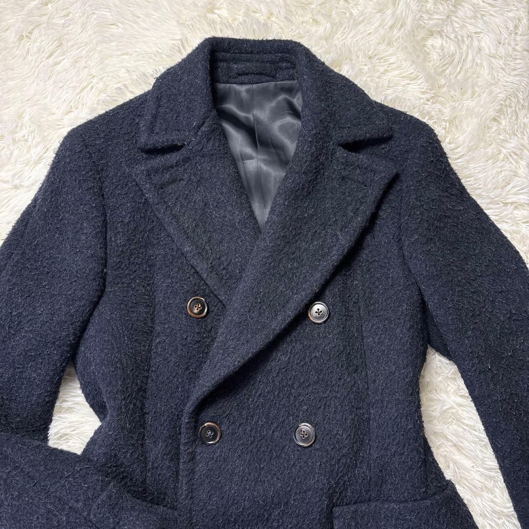 LARDINI ラルディーニ チェスターコート ダブルブレスト ネイビー Ｌ