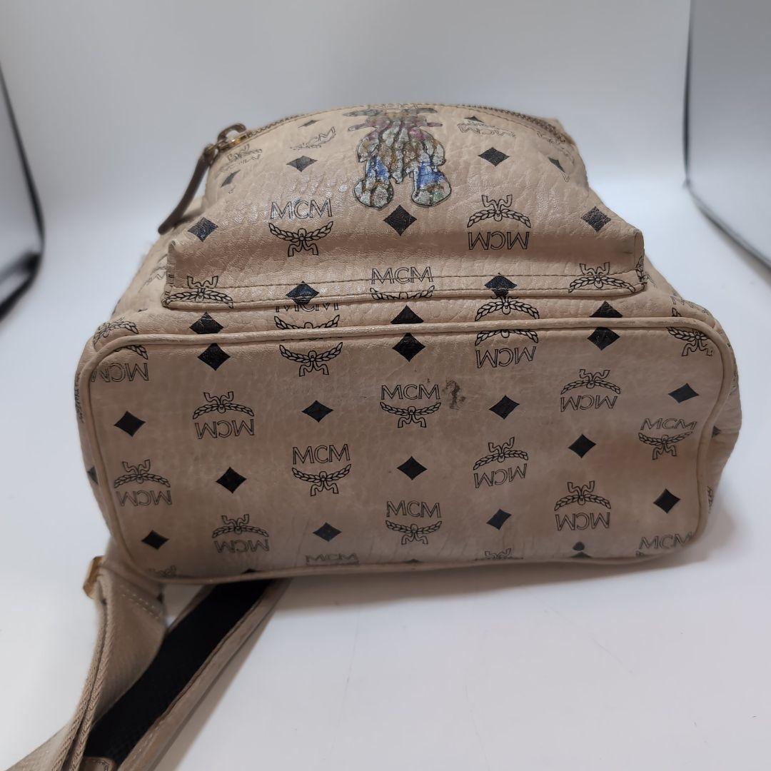 MCM エムシーエム リュック レザー ラビット ヴィセトス柄 ベージュ