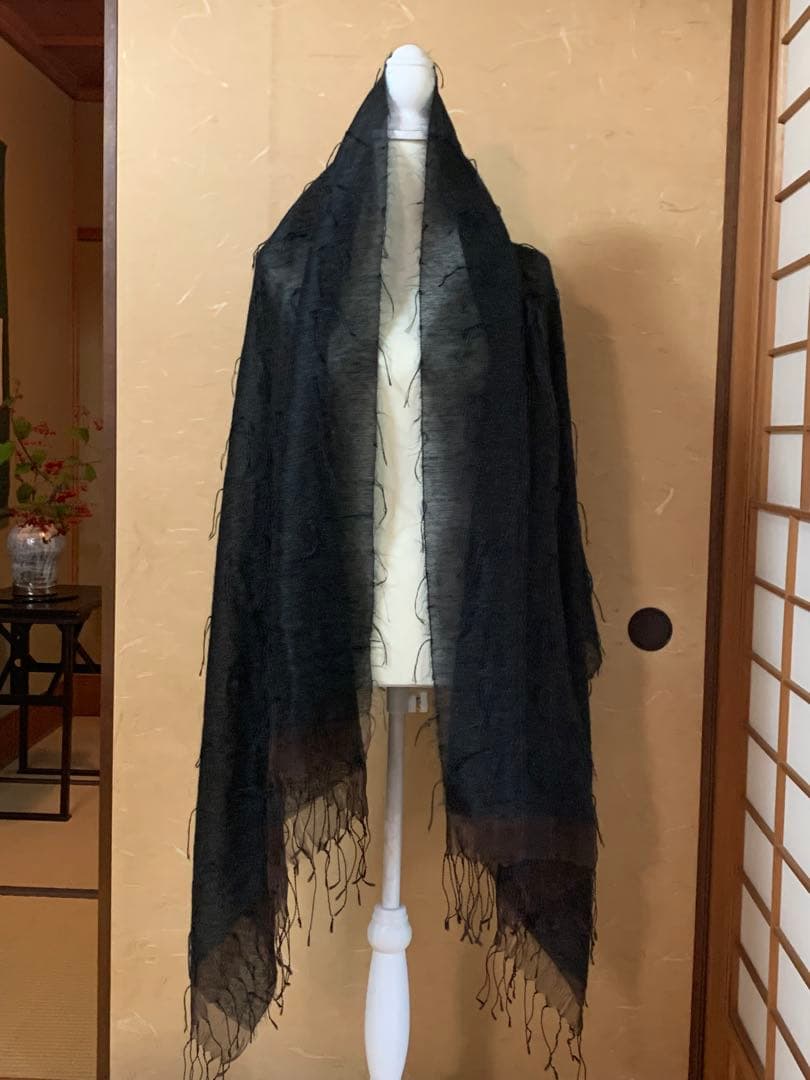 ISSEY MIYAKE PERMANENTE 大判ストール　緑 かなりの美品
