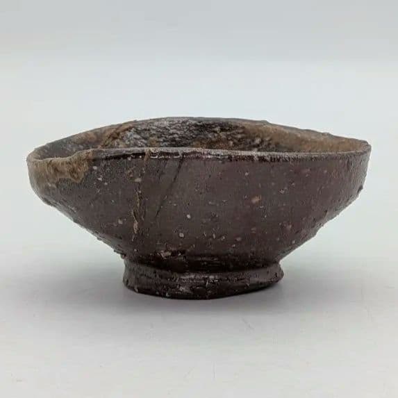 隠崎隆一 備前焼 酒呑 共箱共布 ぐい呑 酒器 酒盃 酒杯 食器 お猪口 在銘