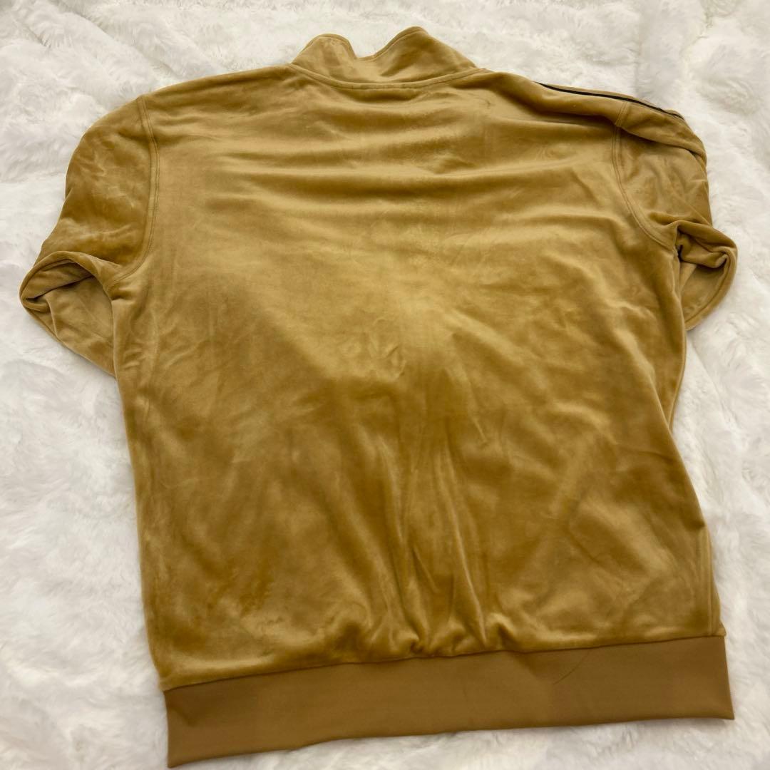 adidas トラックジャケット ベロア ベージュ
