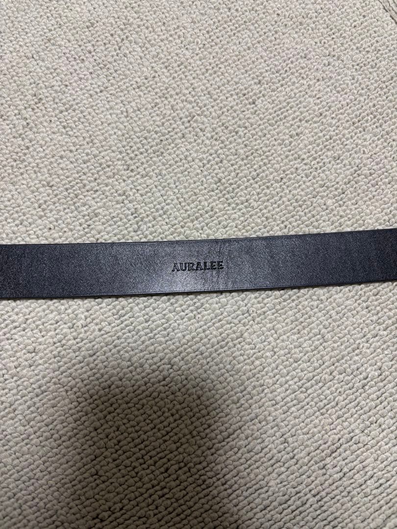 AURALEE ブラックベルト ゴールドバックル　M