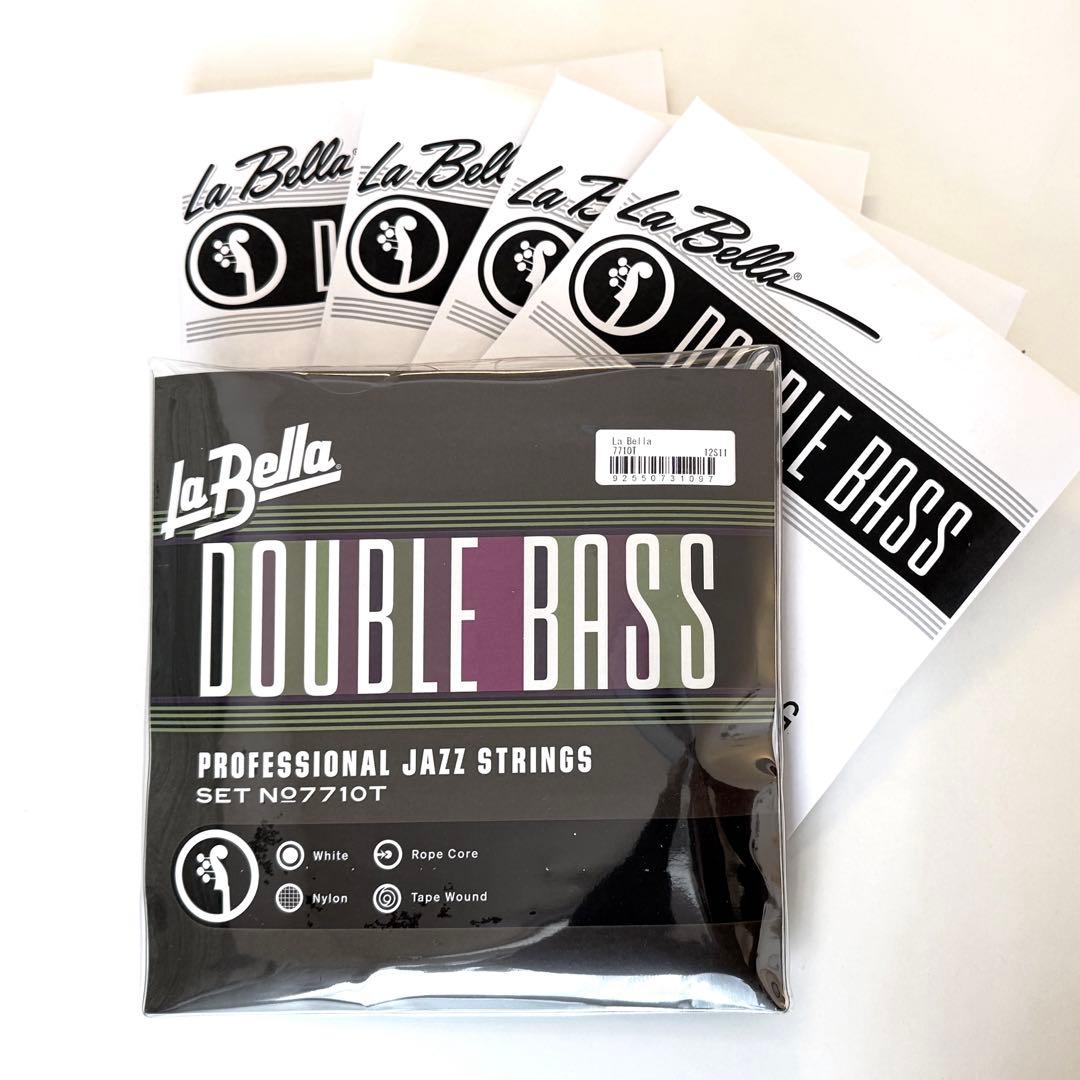 (中古)La Bella 7710Tウッドベース弦 4弦セット