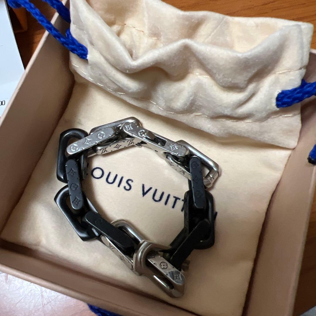 Louis Vuitton ブレスレットチェーン シルバー/ブラック