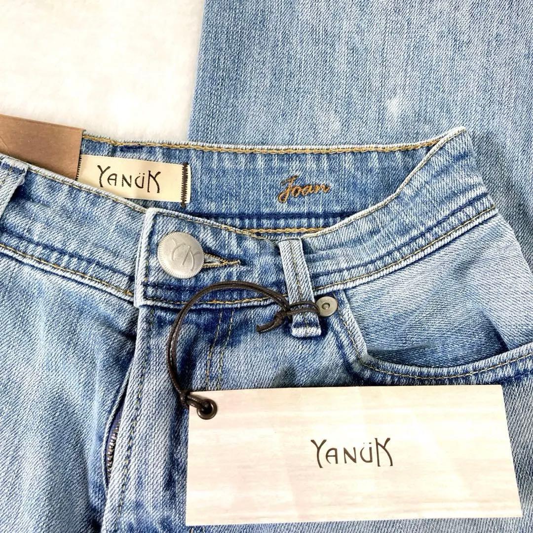 新品 未使用 YANUK JOAN ルーズ ストレートデニム ライトブルー 23