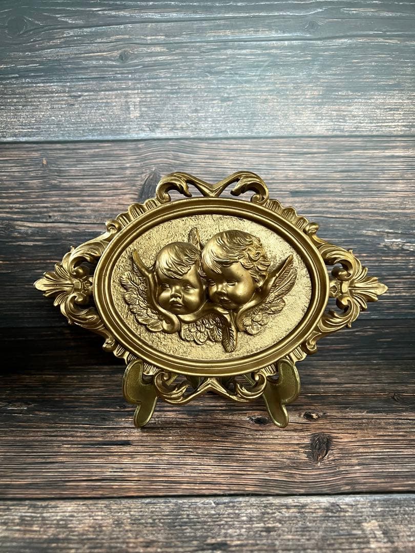 天使　オブジェ　置物　エンジェル　真鍮