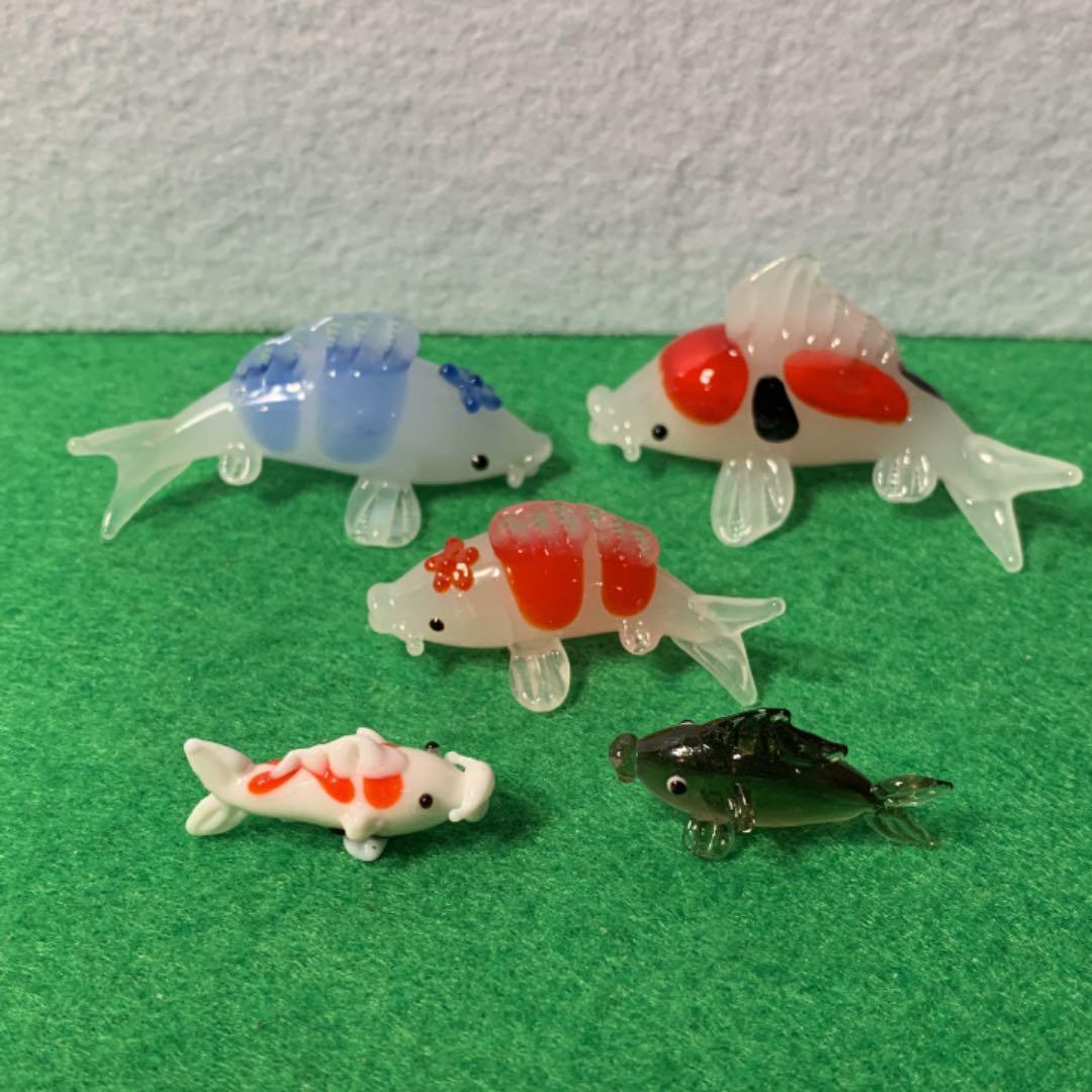 ガラス細工　ミニチュア　鯉