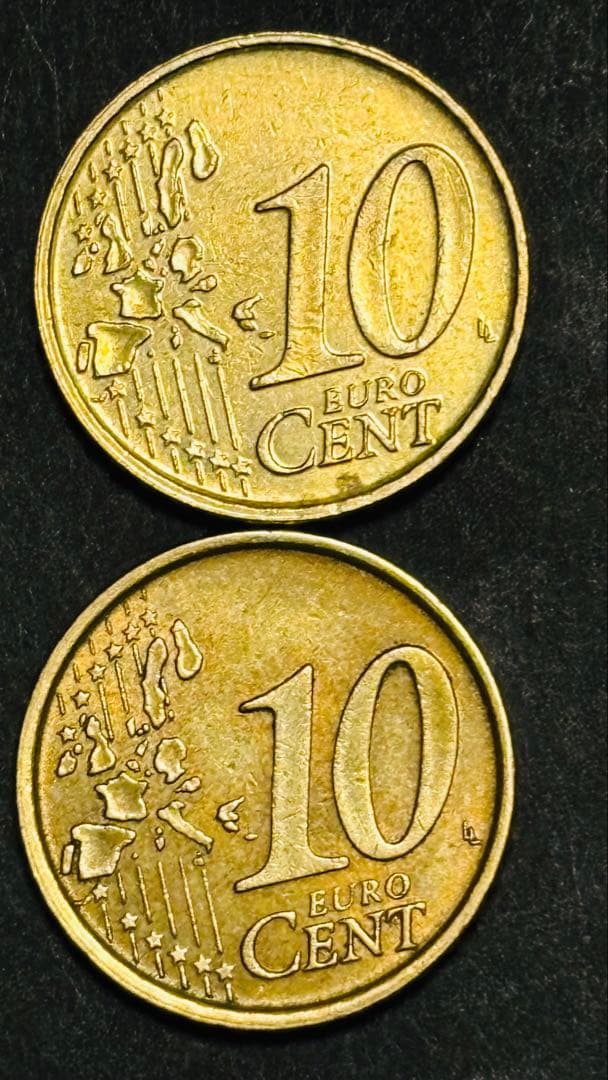 珍しいイタリア 10セント 2枚セット