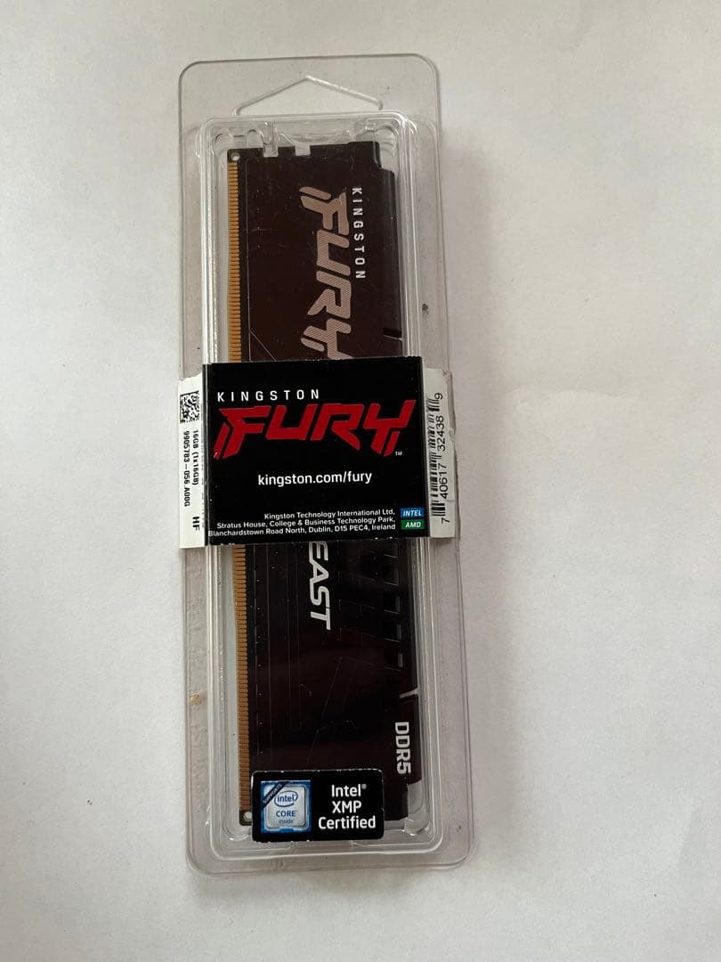 未開封　キングストン FURY DDR5 4800MT/秒 16GB×1枚