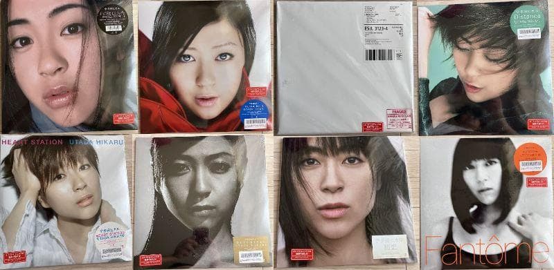 宇多田ヒカルLP8枚　予約特典ステッカー付まとめ売り