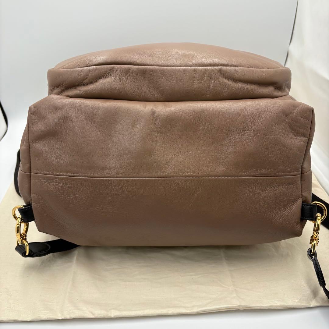 【美品】【希少】マルニ バックパック 3way 多機能 ラムレザー A4 通勤