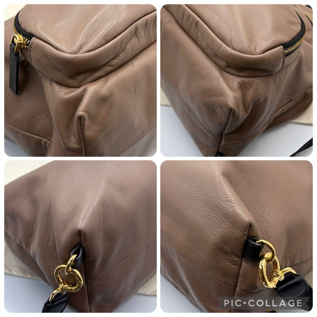 【美品】【希少】マルニ バックパック 3way 多機能 ラムレザー A4 通勤