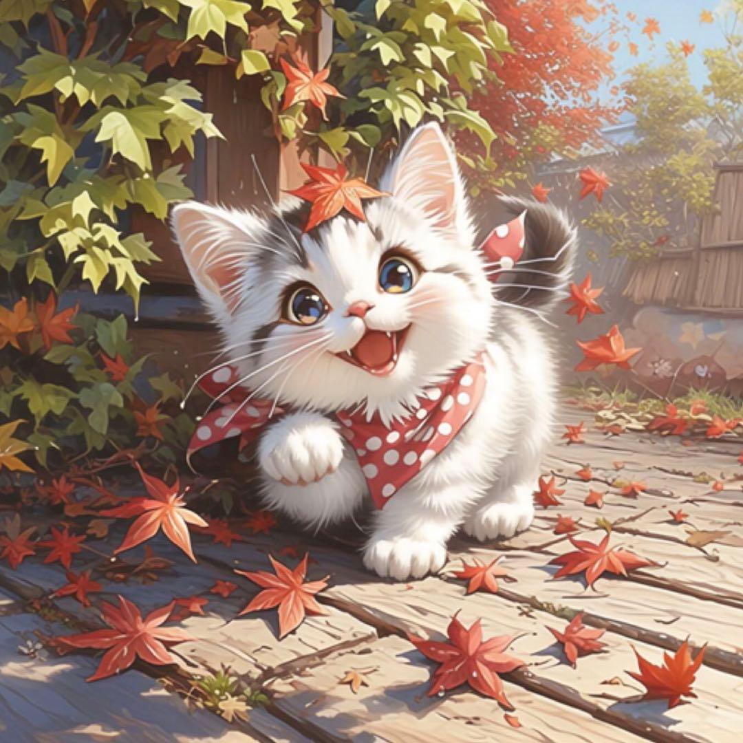 猫ちゃんパネル生地ハンドメイド
