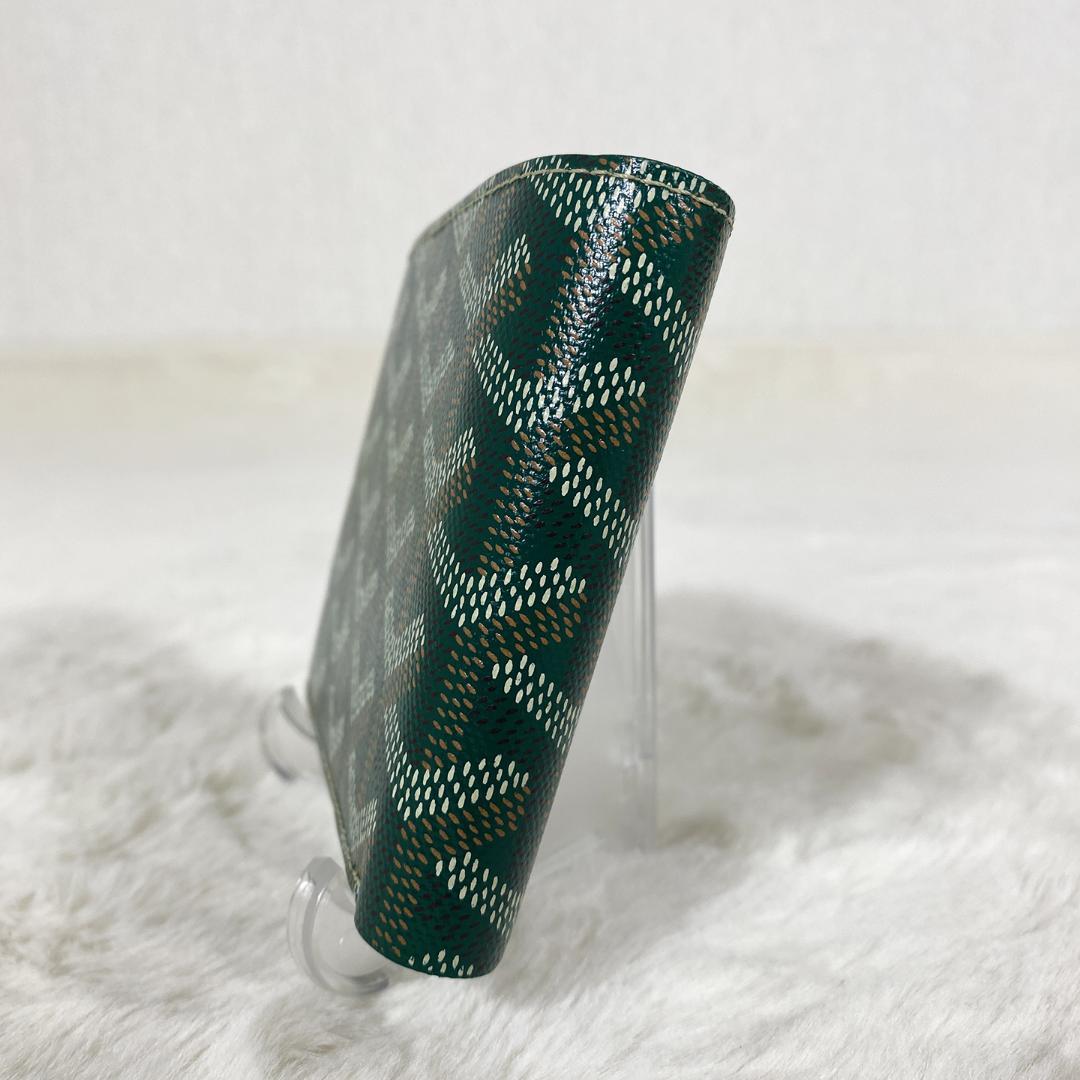 未使用近 GOYARD ヴィクトワール ウォレット 二つ折り財布 グリーン