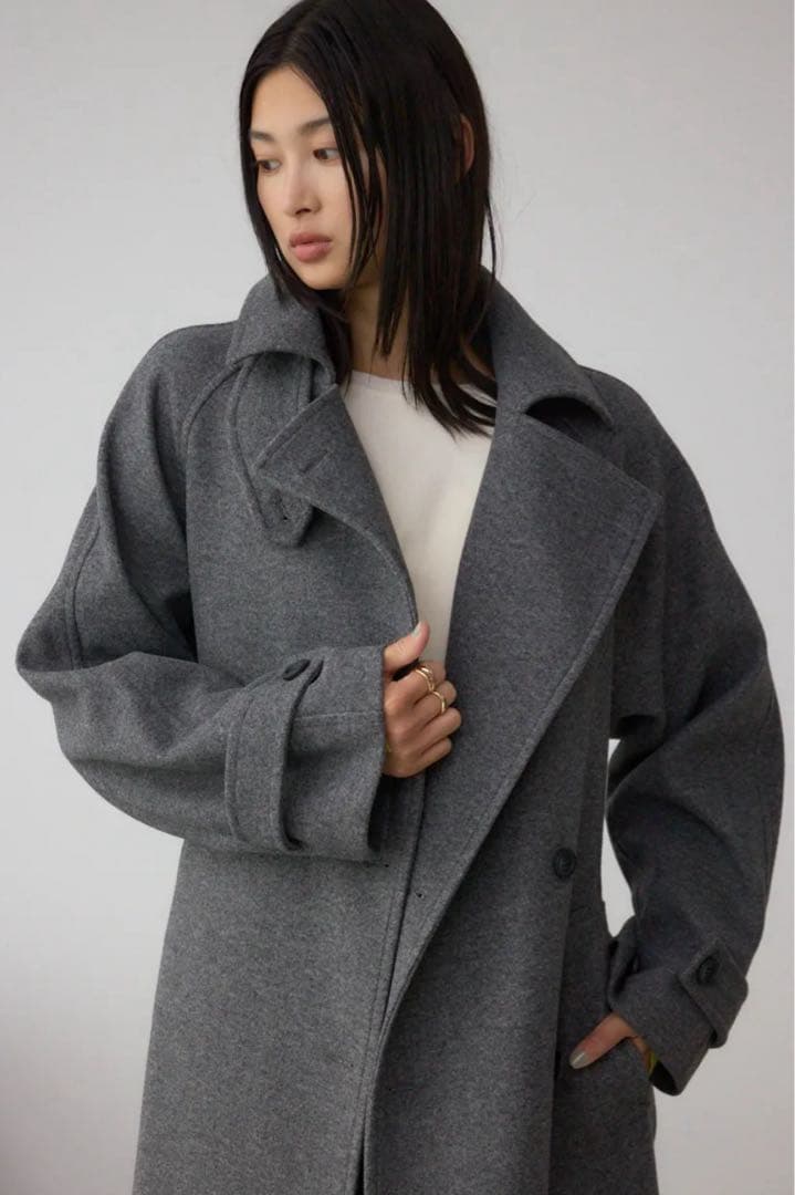 新品　AZUL by MOUSSY ロングチェスターコート　グレー　M