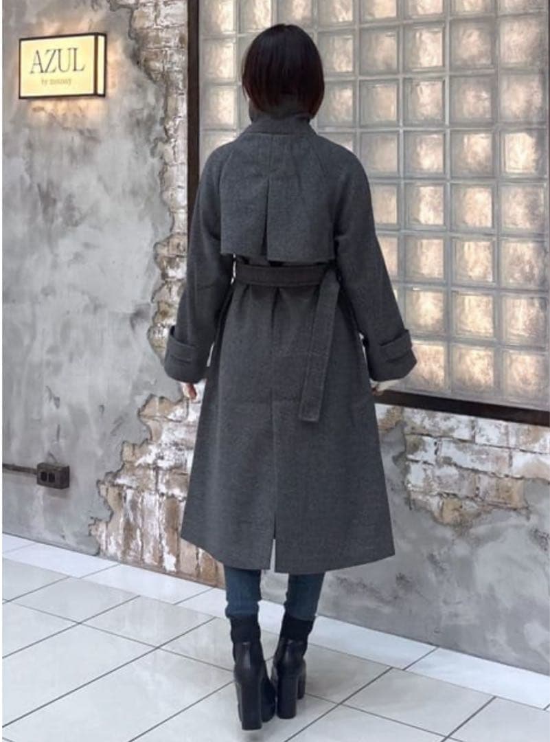 新品　AZUL by MOUSSY ロングチェスターコート　グレー　M