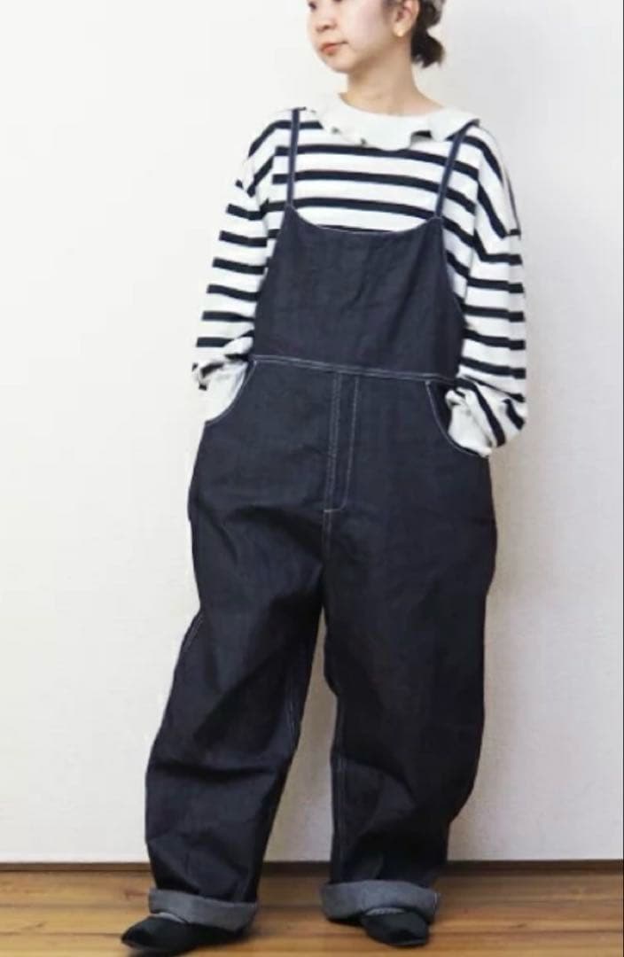 新品！NARU ナル 8ozムラデニム ノッポサロペット